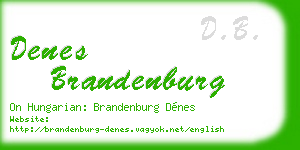 denes brandenburg business card