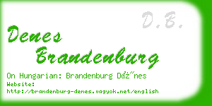 denes brandenburg business card